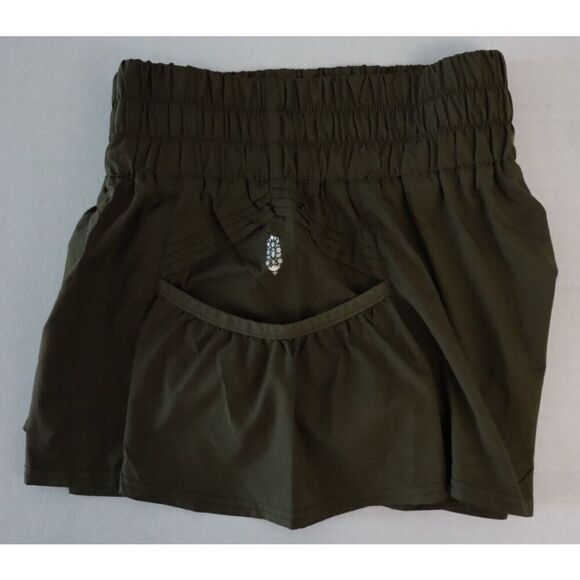 Free People Movement OB1211408 Sz M Olive Green Get Your Flirt On Shorts - Picture 7 of 9